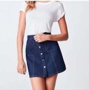 BDG Denim Skirt Button front